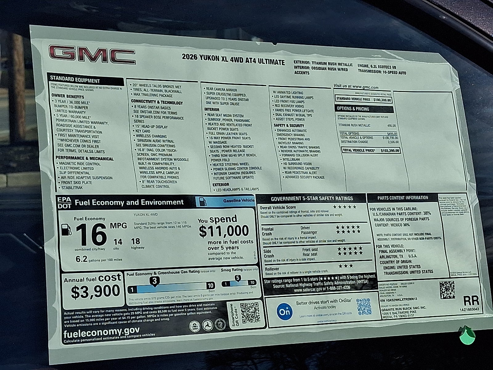 2026 GMC Yukon XL AT4 Ultimate