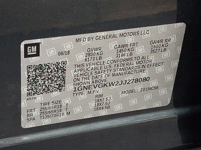 2018 Chevrolet Traverse LT Cloth
