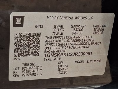 2018 Chevrolet Tahoe LT