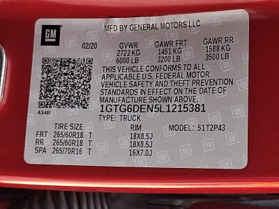 2020 GMC Canyon 4WD SLT