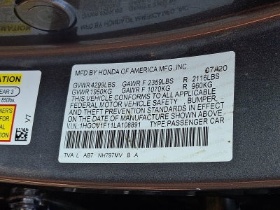 2020 Honda Accord Sedan LX