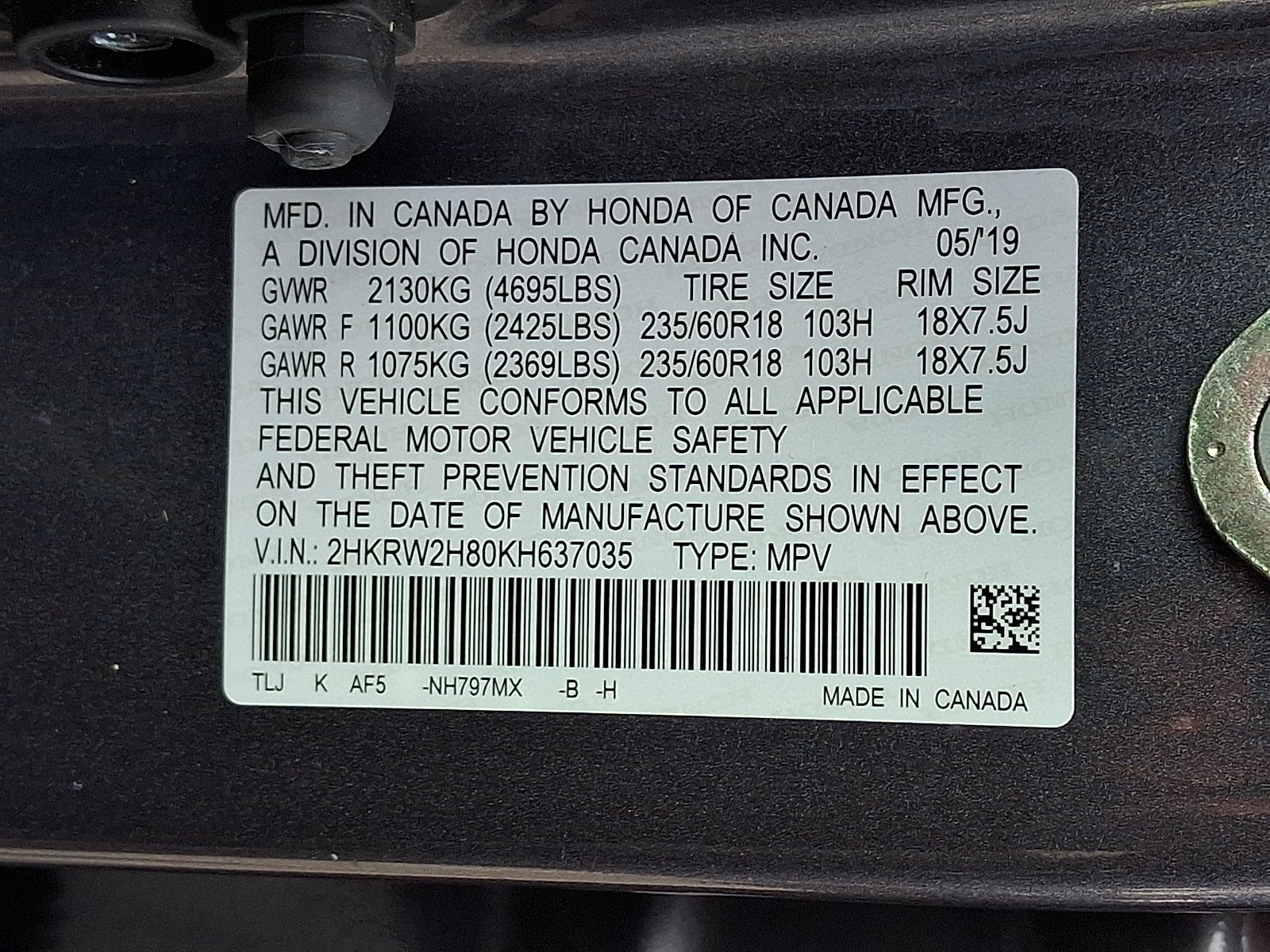 2019 Honda CR-V EX-L