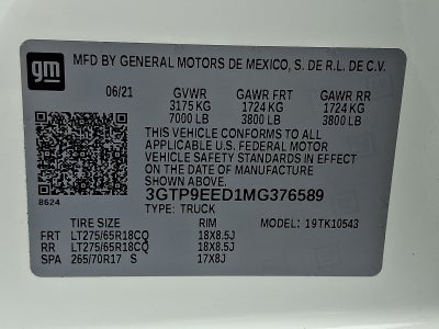 2021 GMC Sierra 1500 AT4