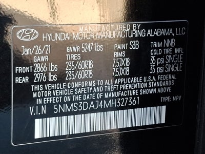 2021 Hyundai Santa Fe SEL
