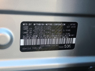 2019 Mitsubishi Eclipse Cross SE