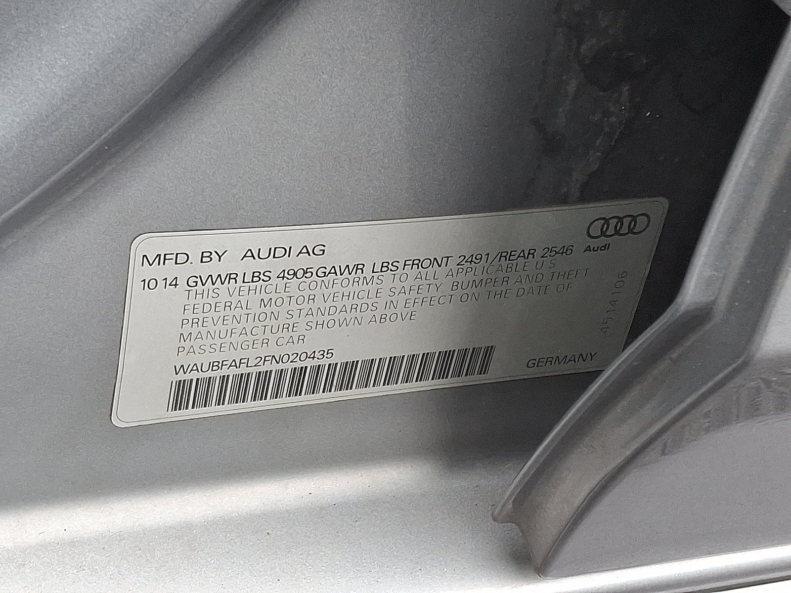 2015 Audi A4 Premium