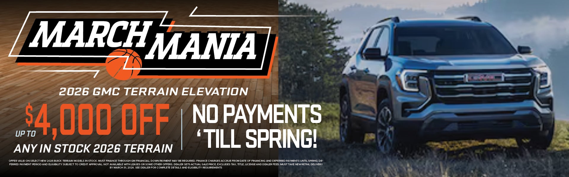 Terrain up to 4000 Off